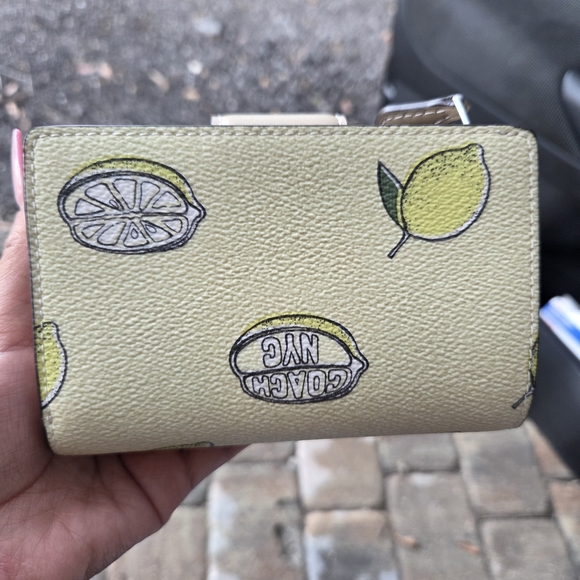 Coach Lemon Print Wallet - Picture 2 of 5